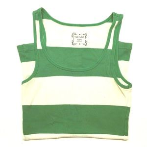 GREEN//WHITE STRIPES